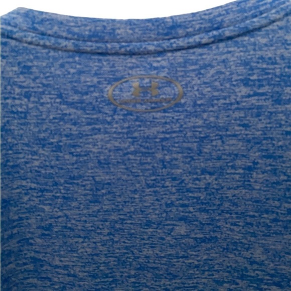 UNDER ARMOUR Blue & White Logo Athletic Tee Shirt Women S Small - Picture 4 of 4
